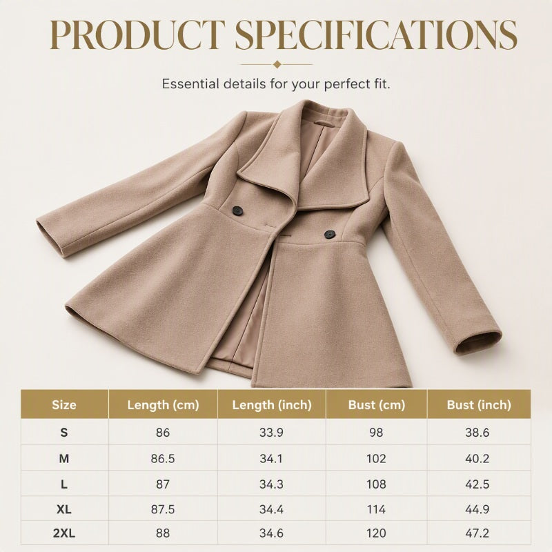Women's Elegant Slim Fit Lapel Coat