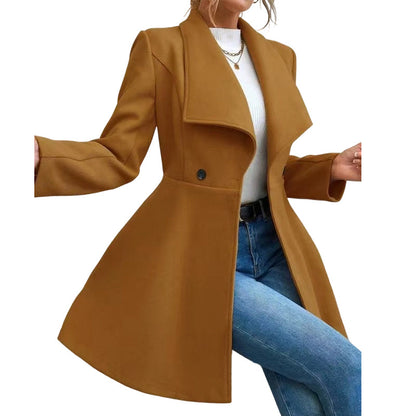 Women's Elegant Slim Fit Lapel Coat