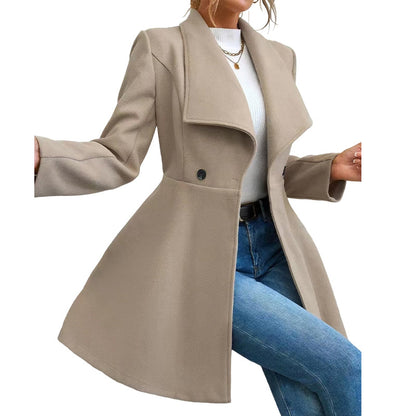 Women's Elegant Slim Fit Lapel Coat