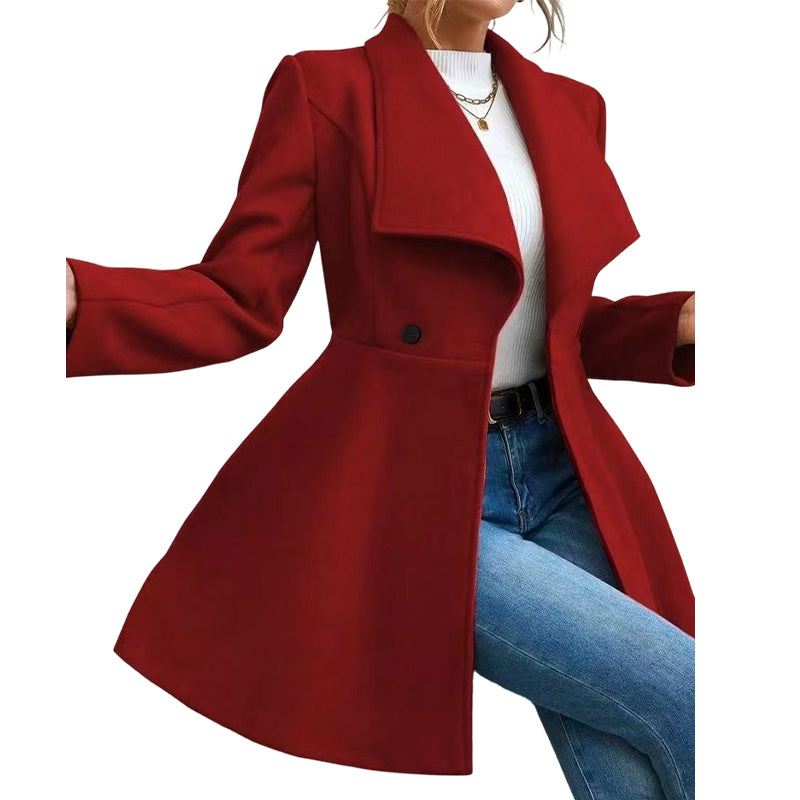 Women's Elegant Slim Fit Lapel Coat