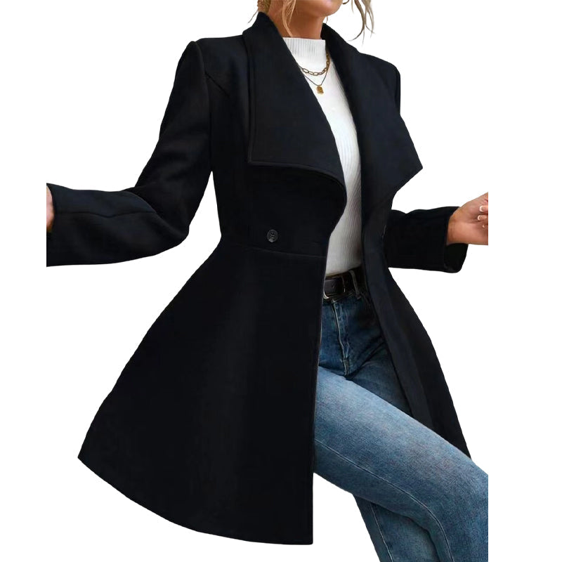 Women's Elegant Slim Fit Lapel Coat