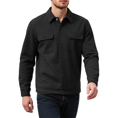 Men's Casual Waffle Textured Jacket