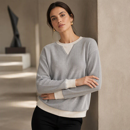 Women's Waffle Knit Long Sleeve Top