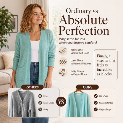Women's Casual Open Front Knit Cardigan