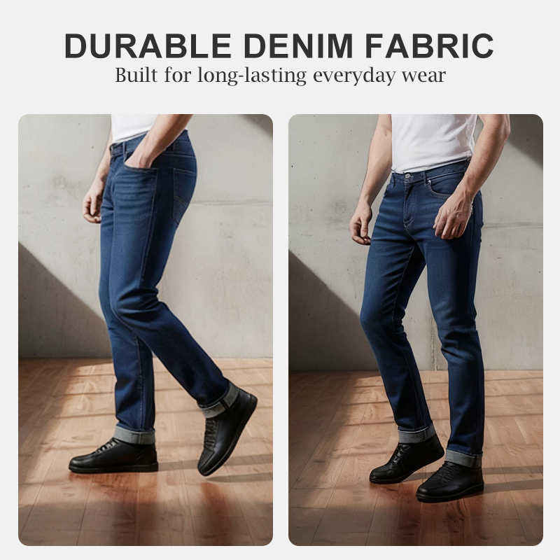 Men's Warm Lined Straight-Leg Jeans