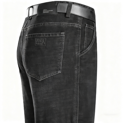 Men's Warm Lined Straight-Leg Jeans