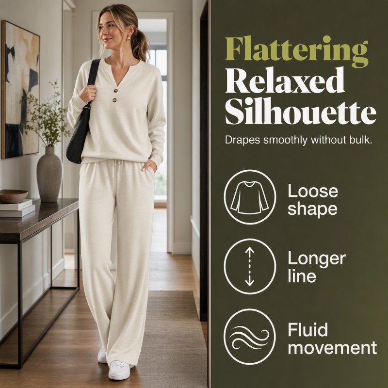 Women's Effortless Top & Wide-leg Pants Set
