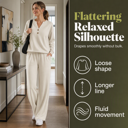 Women's Effortless Top & Wide-leg Pants Set