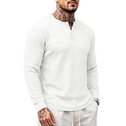 Men's Casual Henley Long Sleeve Shirt