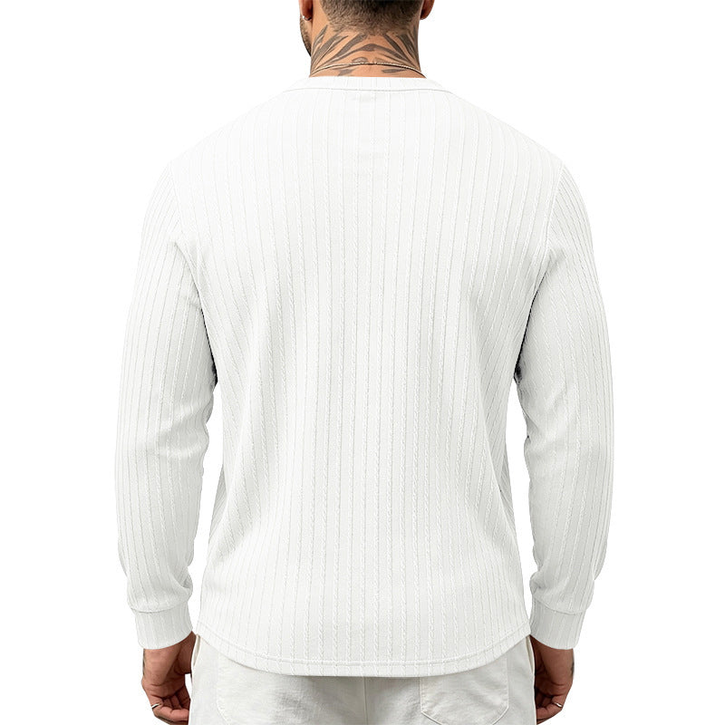 Men's Casual Henley Long Sleeve Shirt