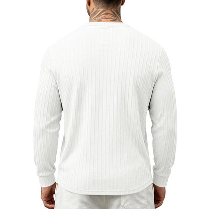 Men's Casual Henley Long Sleeve Shirt