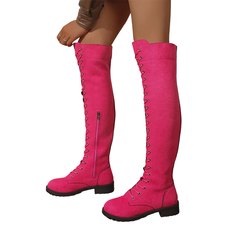 Women's High Lace-Up Over-the-Knee Boots