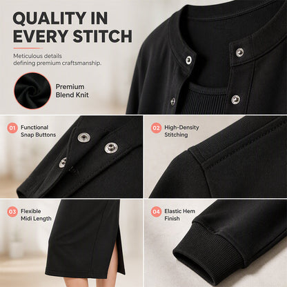 Women's Elegant Camisole Dress & Cropped Jacket Set