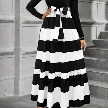 Floral Long Sleeve A-Line Maxi Dress for Women