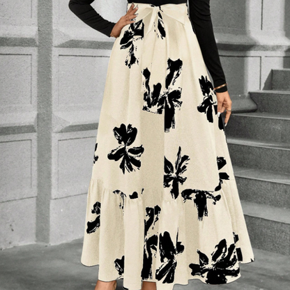 Floral Long Sleeve A-Line Maxi Dress for Women