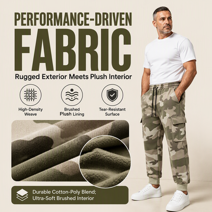 Men's Camouflage Drawstring Athletic Cargo Pants