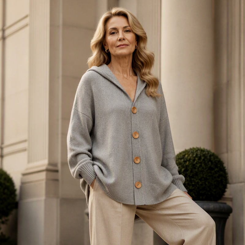Women's Casual Hooded Sweater Cardigan
