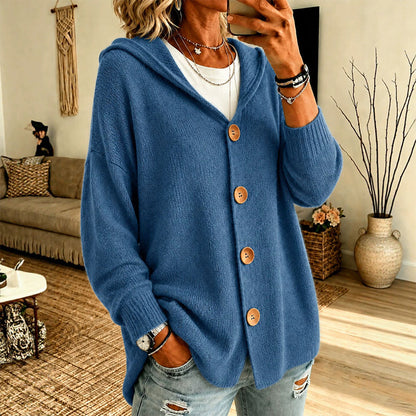 Women's Casual Hooded Sweater Cardigan