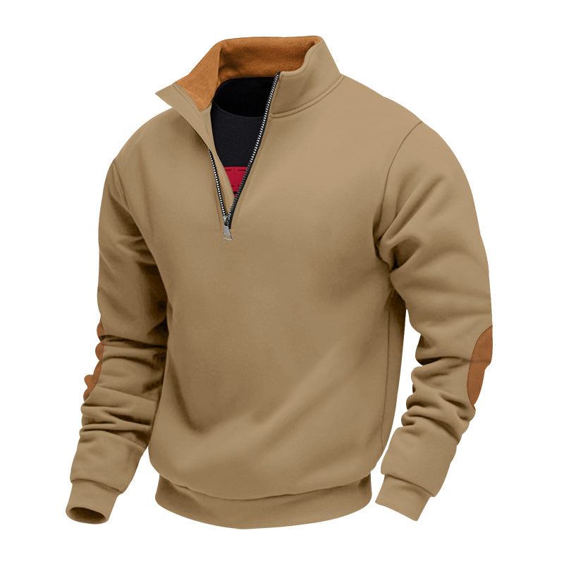 Men's Casual Plush Half-Zip Pullover