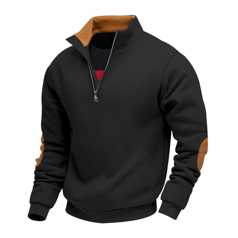 Men's Casual Plush Half-Zip Pullover