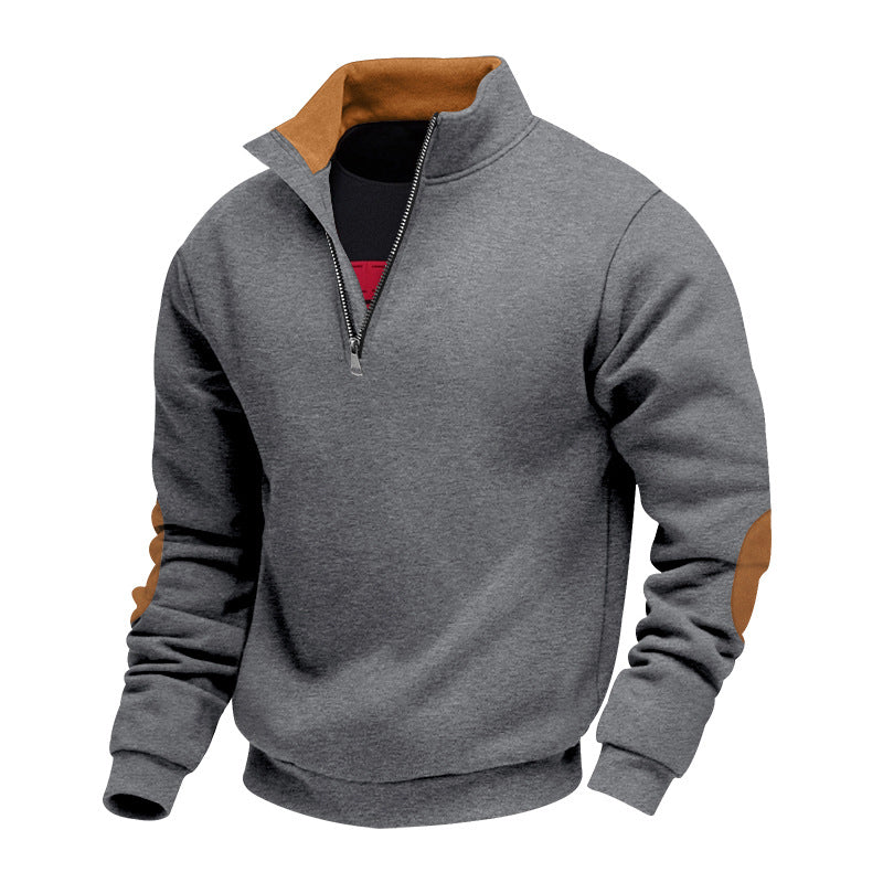 Men's Casual Plush Half-Zip Pullover