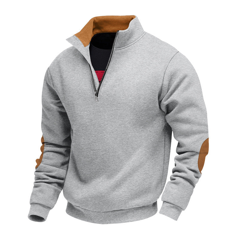 Men's Casual Plush Half-Zip Pullover