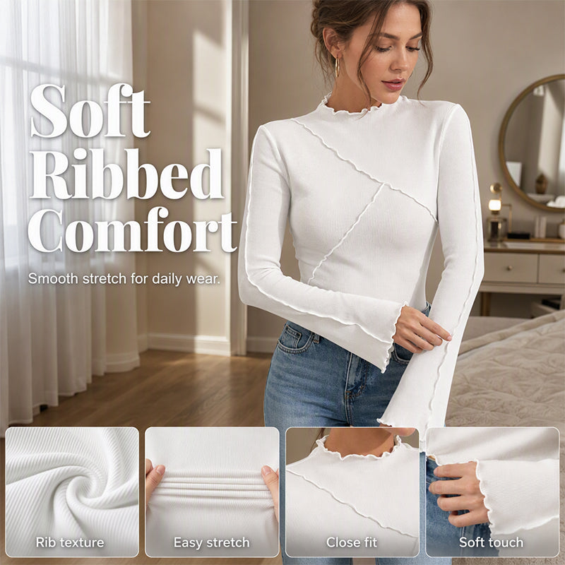 Flattering Asymmetric Ruffle Top