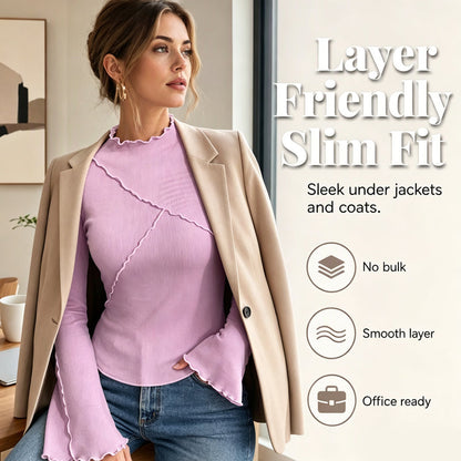 Flattering Asymmetric Ruffle Top