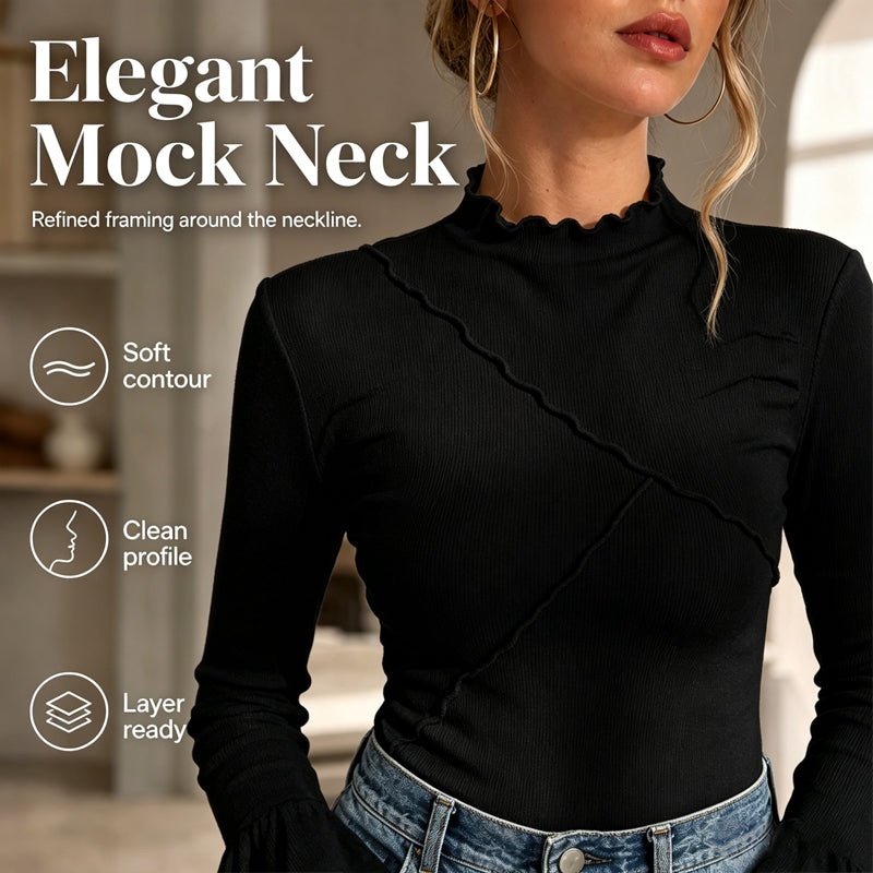 Flattering Asymmetric Ruffle Top
