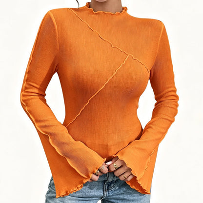 Flattering Asymmetric Ruffle Top