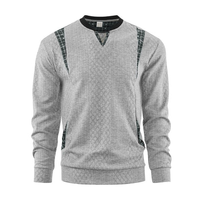 Men's Casual Long Sleeve Pullover Sweatshirt