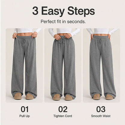 Women's High Waisted Wide-Leg Drawstring Pants
