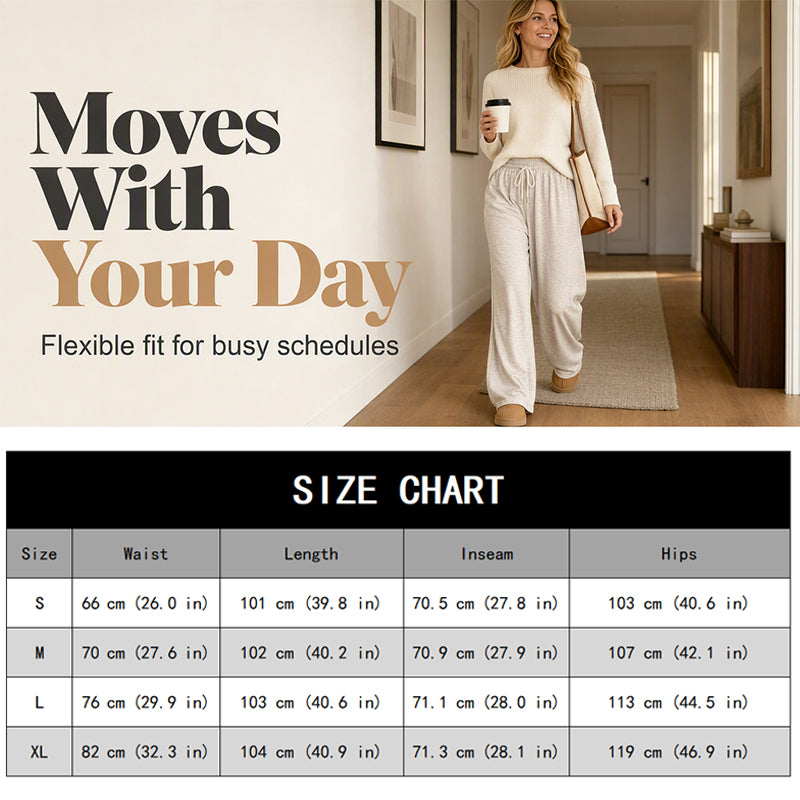 Women's High Waisted Wide-Leg Drawstring Pants