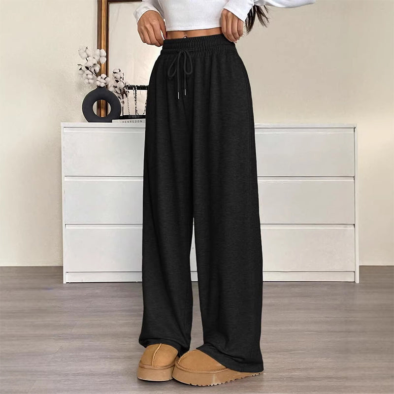 Women's High Waisted Wide-Leg Drawstring Pants