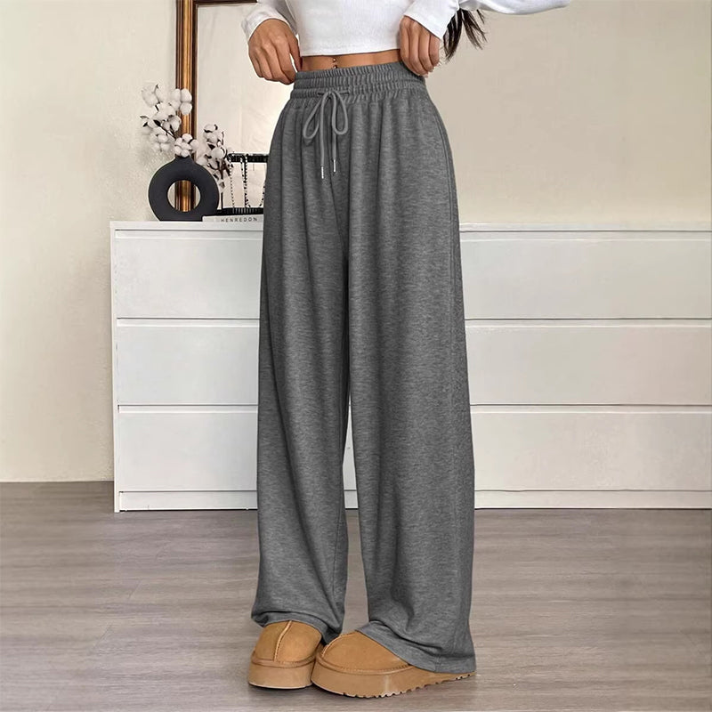 Women's High Waisted Wide-Leg Drawstring Pants