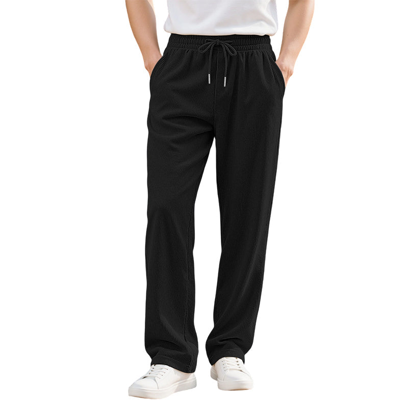 Men’s Casual Straight-Leg Drawstring Pants