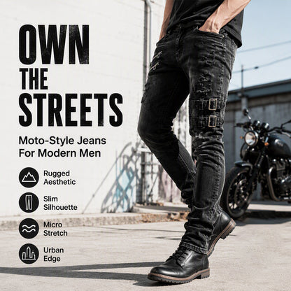 Men's Slim Fit Ripped Jeans