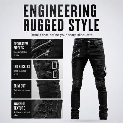 Men's Slim Fit Ripped Jeans