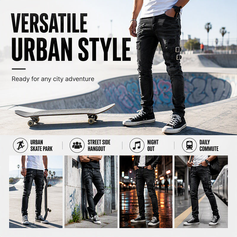 Men's Slim Fit Ripped Jeans