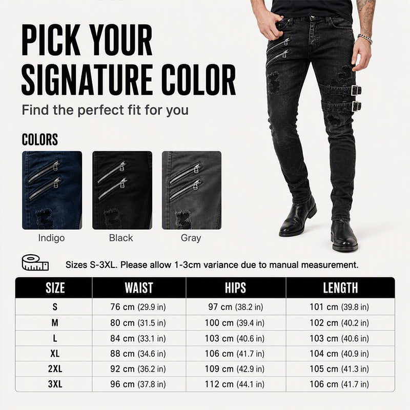 Men's Slim Fit Ripped Jeans
