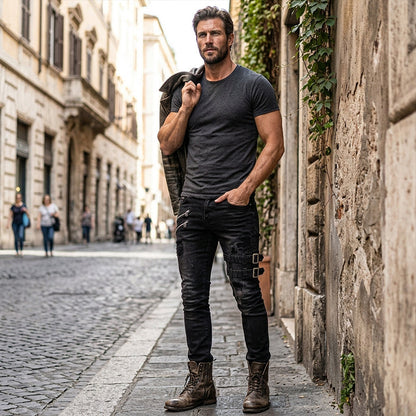Men's Slim Fit Ripped Jeans