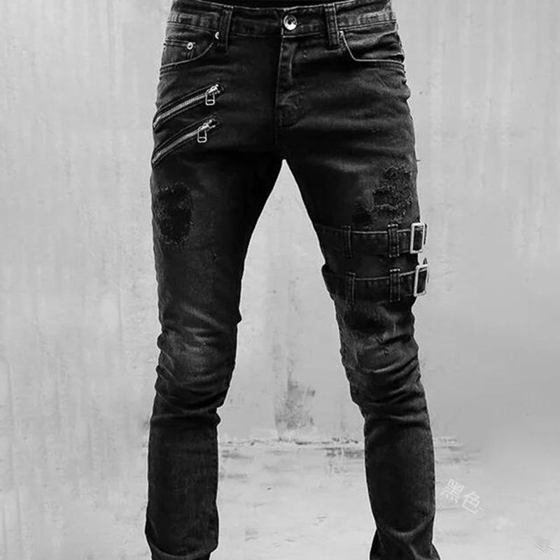 Men's Slim Fit Ripped Jeans