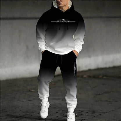 Men's Printed Hoodie & Sweatpants Set