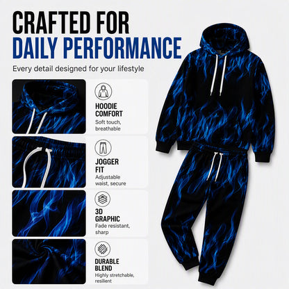 Men's Printed Hoodie & Sweatpants Set