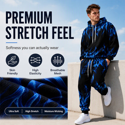 Men's Printed Hoodie & Sweatpants Set