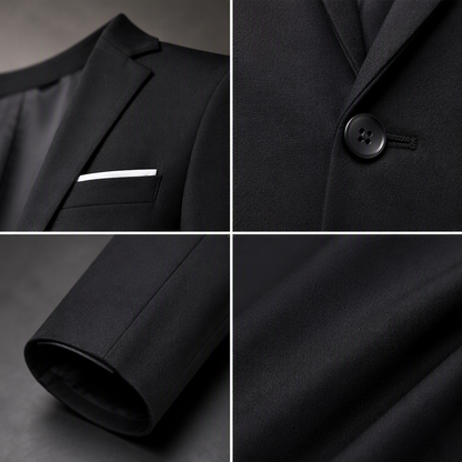 Men Slim Fit Button Lapel Blazer