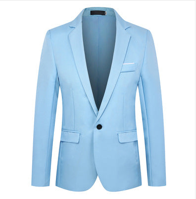 Men Slim Fit Button Lapel Blazer