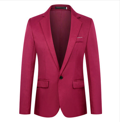 Men Slim Fit Button Lapel Blazer