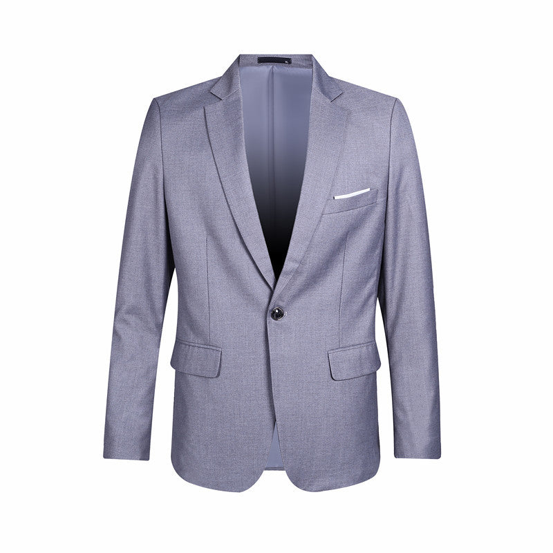 Men Slim Fit Button Lapel Blazer