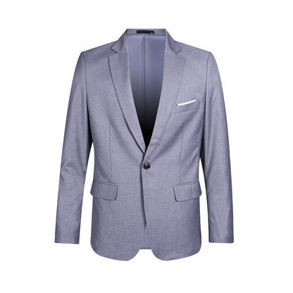Men Slim Fit Button Lapel Blazer
